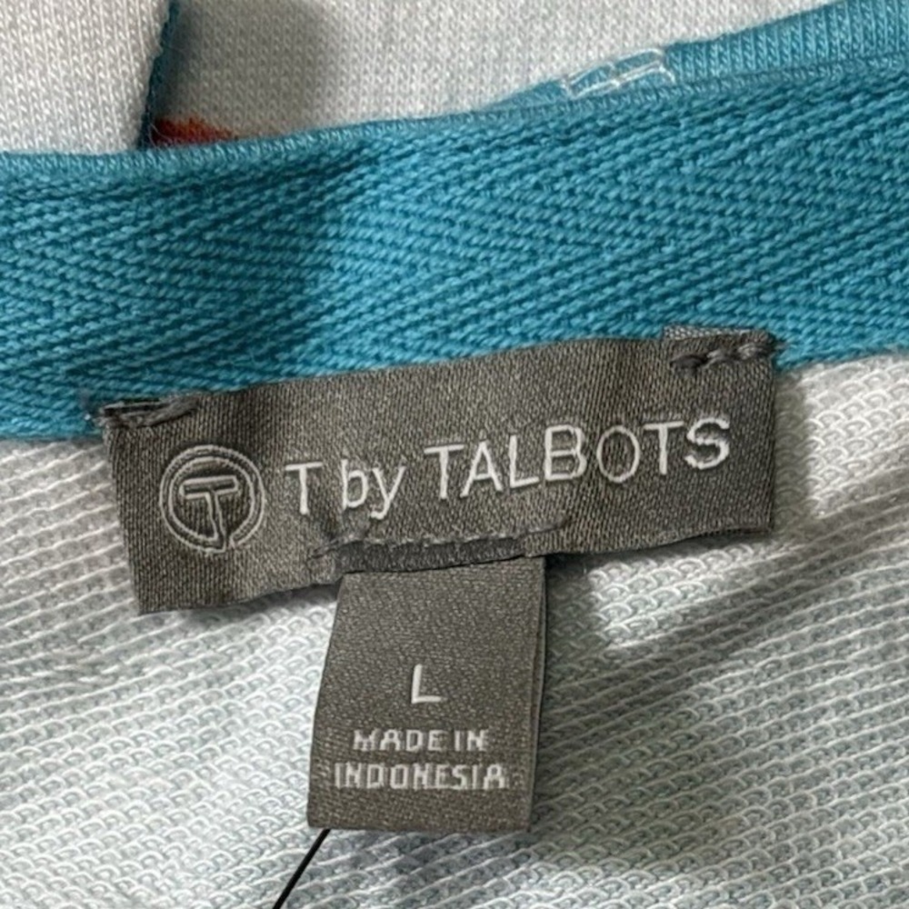 T by Talbots Dress Womens Large Striped Multicolor Midi Belted Casual Summer - Picture 13 of 14